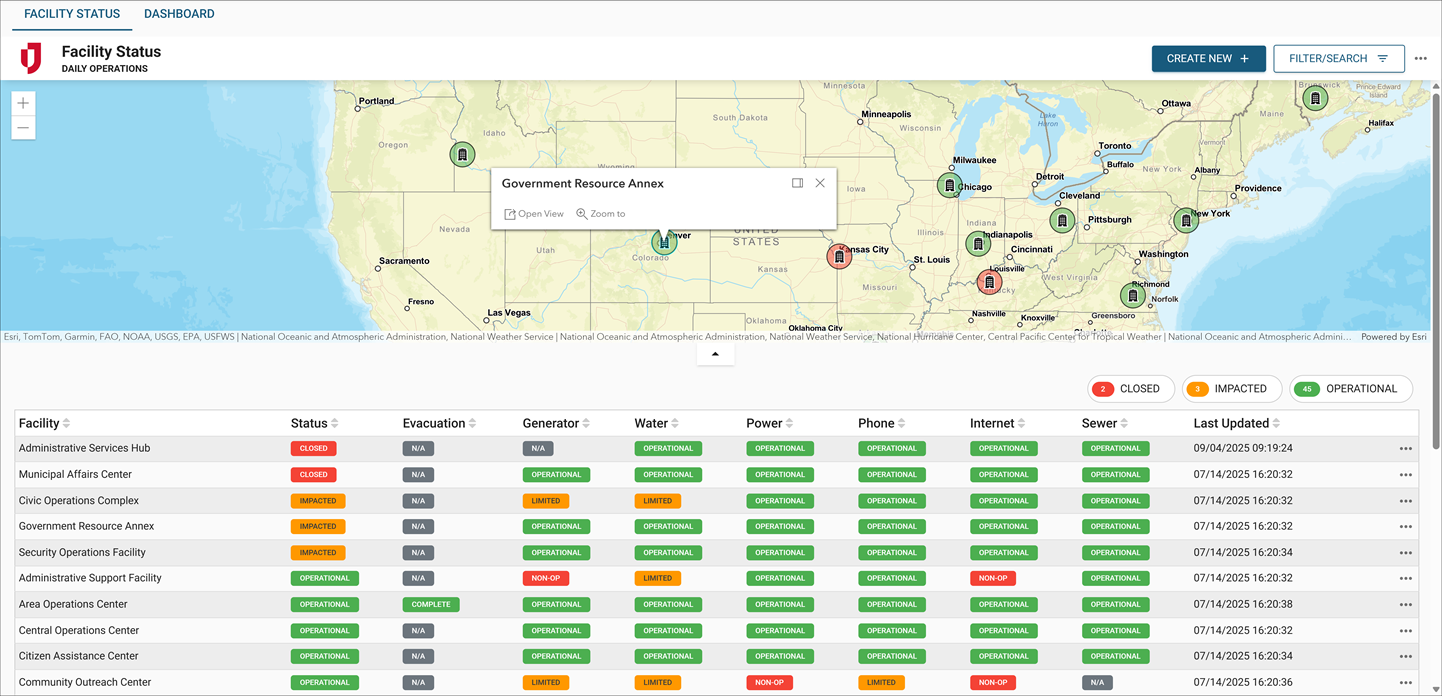 Facility Status Map icon